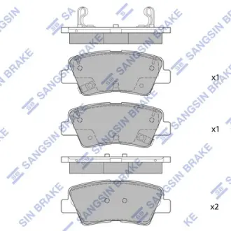 Задние тормозные колодки hi-q SP1907 Hyundai Туксон