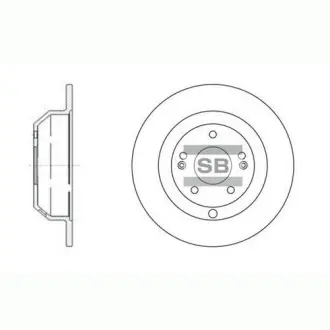 Задний тормозной диск hi-q SD1072 Киа Соренто 2013