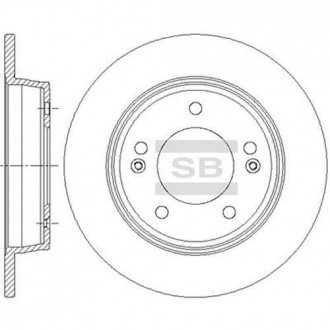 Задній гальмівний (тормозний) диск hi-Q SD1085