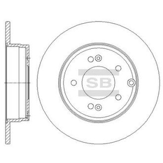 Задній гальмівний (тормозний) диск hi-Q SD1099 на Киа Оптима jf