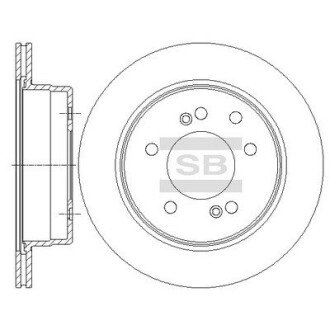 Задній гальмівний (тормозний) диск hi-Q SD3043
