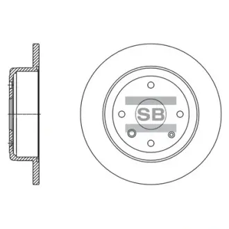 Задній гальмівний (тормозний) диск Hi-Q SD3058