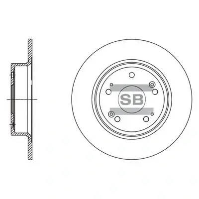 Задний тормозной диск hi-q SD4111