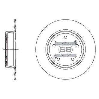 Задний тормозной диск hi-Q SD4111 на Хонда Аккорд 9