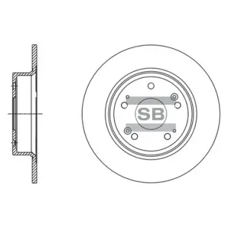 Задний тормозной диск hi-q SD4111 Хонда Аккорд 8