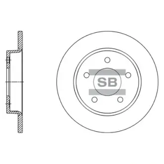 Задній гальмівний (тормозний) диск hi-q SD4419 Мазда 3 bl
