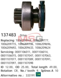 Бендикс CARGO HS Cargo 137483
