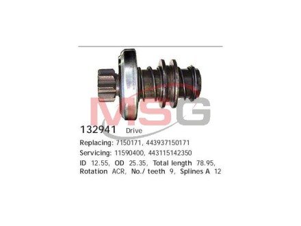 Бендикс стартера hs cargo 132941