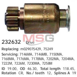 Бендикс стартера hs cargo 232632