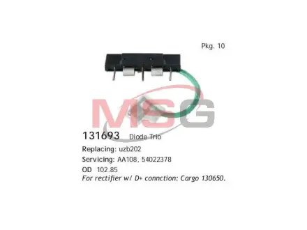 Диодная плата, генератор HS cargo 131693
