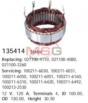 Обмотка генератора hs cargo 135414