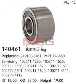 Підшипник кульковий d>30 hs cargo 140461