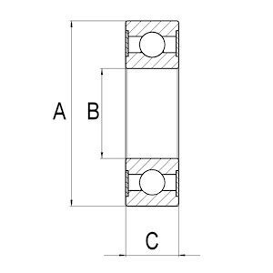 Подшипник 6003-2RS1 (CARGO) hs cargo 140273