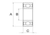 Подшипник генератора 10x26x8 (6000-2RS/C3) hs cargo 333099