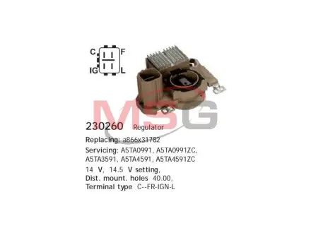 Регулятор напруги генератора HS Cargo 230260