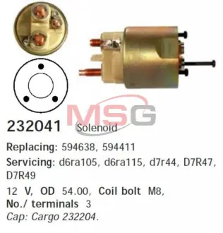 Реле втягуюче HS cargo 232041