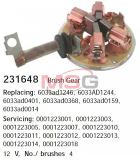 Щеткодержатель стартера HS Cargo 231648