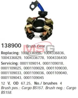 Щіткотримач стартера HS Cargo 138900