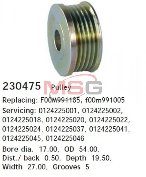 Шків ременя генератора HS cargo 230475