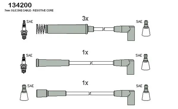 Дроти високого напруги DAEWOO 1,5/2,0: Espero, Nexia HUCO 134200