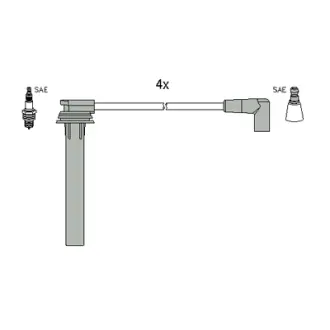 BMW Комплект проводІв високої напруги MINI (R52) One 04-07, CHRYSLER NEON II 2.0 16V 99-06 HUCO 134269