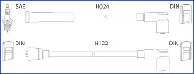 NISSAN дроти високого напруги Sunny -90, Micra HUCO 134347