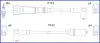 VW Комплект проводІв високої напруги Golf II,Passat 1.0/1.8 80- HUCO 134704