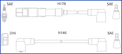 DB дрІт запалювання W124 260 300 M103 HUCO 134756