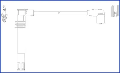 VW К-кт високовольтних проводІв Audi A4/8,Passat 2.4/2.8 96- HUCO 134803