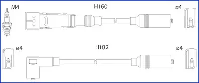 Комплект кабелів високовольтних HUCO 134717