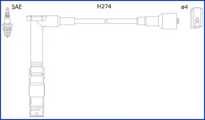 Комплект кабелів високовольтних HUCO 134775