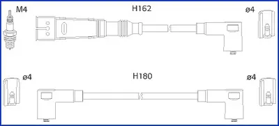 Комплект кабелів високовольтних HUCO 134784