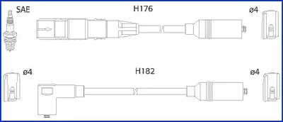 Комплект кабелів високовольтних HUCO 134817