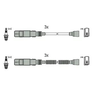 Комплект кабелів запалювання HUCO 134952 Smart Fortwo