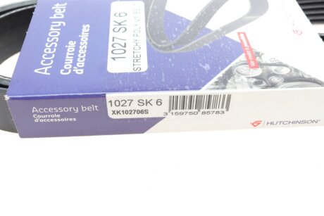 Ремінь (поліклиновий) hutchinson 1027SK6