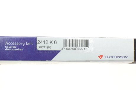 Приводной ремень генератора hutchinson 2412K6