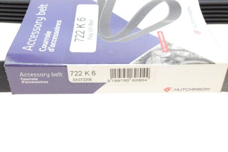 Ремінь (поліклиновий) hutchinson 722K6