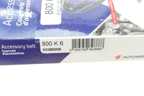Ремінь (поліклиновий) hutchinson 800K6