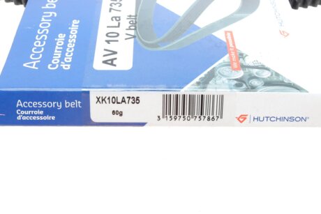 Привідний ремінь генератора hutchinson AV10LA735