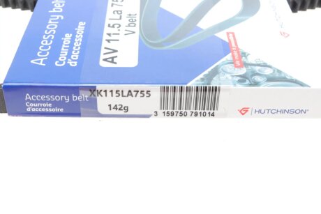 Приводной ремень генератора hutchinson AV115LA755