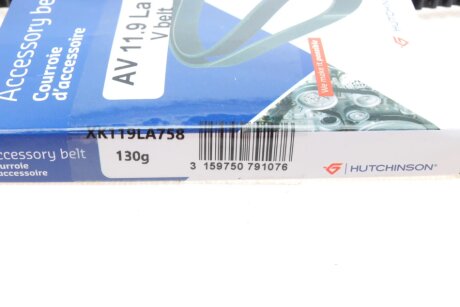 Приводной ремень генератора hutchinson AV119La758
