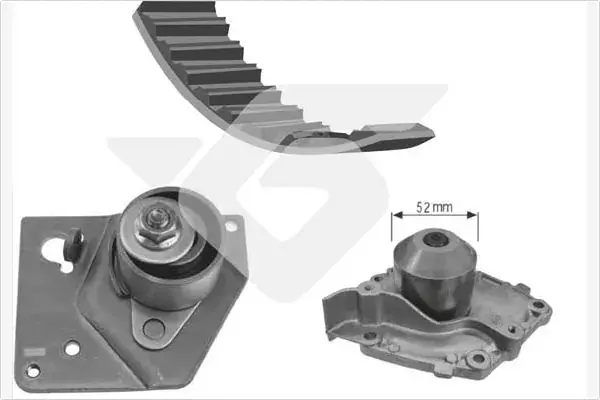 Помпа води + комплект ремня ГРМ hutchinson KH235WP62