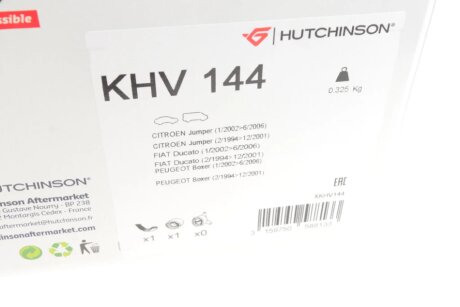 Комплект ременя генератора hutchinson KHV144