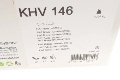 Комплект ременя генератора hutchinson KHV146