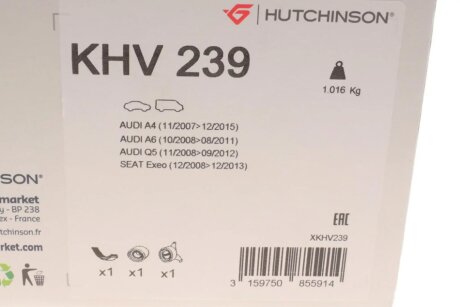 Комплект ремня hutchinson KHV239