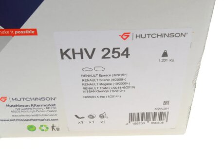 Комплект ремня hutchinson KHV254