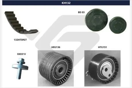 Комплект ГРМ (ремінь + ролик) hutchinson KH132 Рено Гранд Сценик