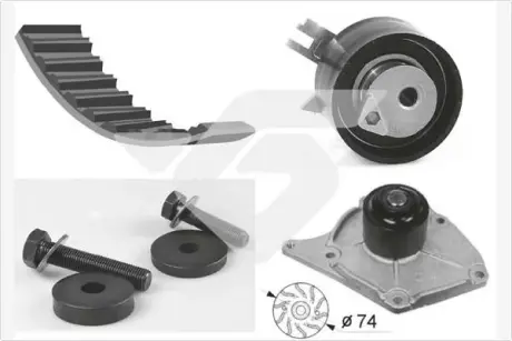 Комплект ременя грм Hutchinson KH101WP63