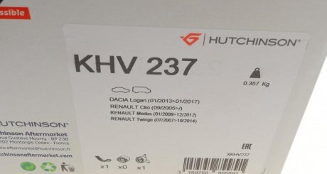 Комплект ремня hutchinson KHV 237