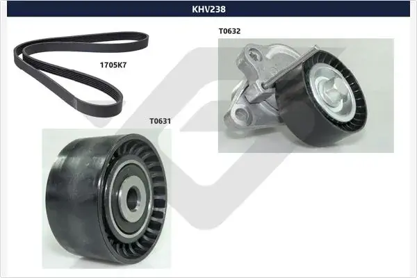 Комплект ремня Hutchinson KHV 238 (фото 1)